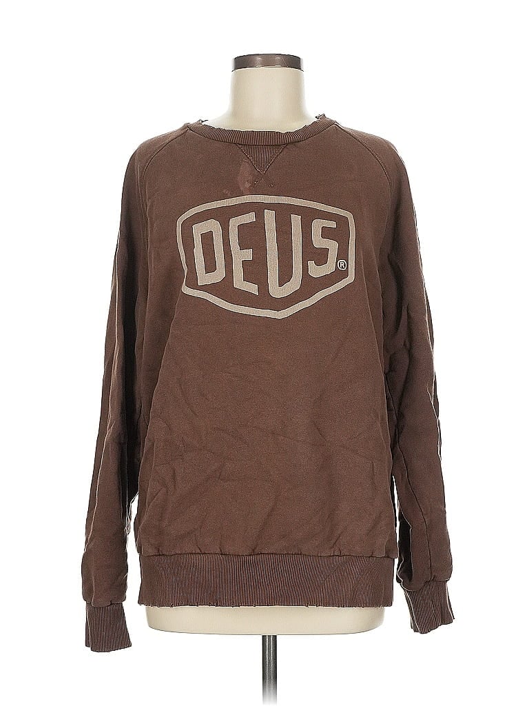 Pre-owned Assorted Brands Sweatshirt In Brown