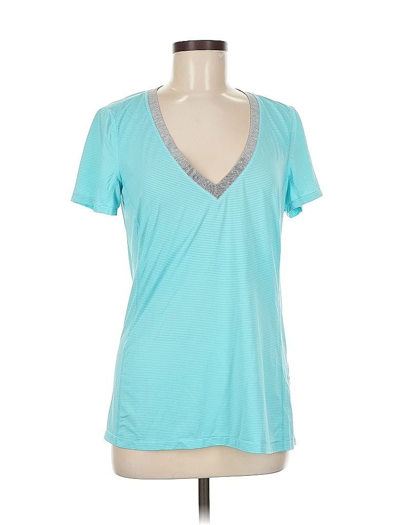 Pre-owned Lululemon Athletica Short Sleeve T-shirt In Blue