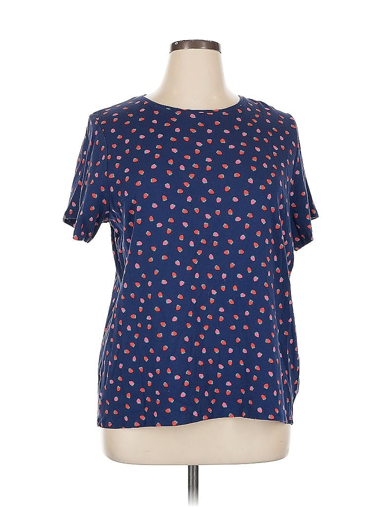 Pre-owned Croft & Barrow Short Sleeve T-shirt In Blue