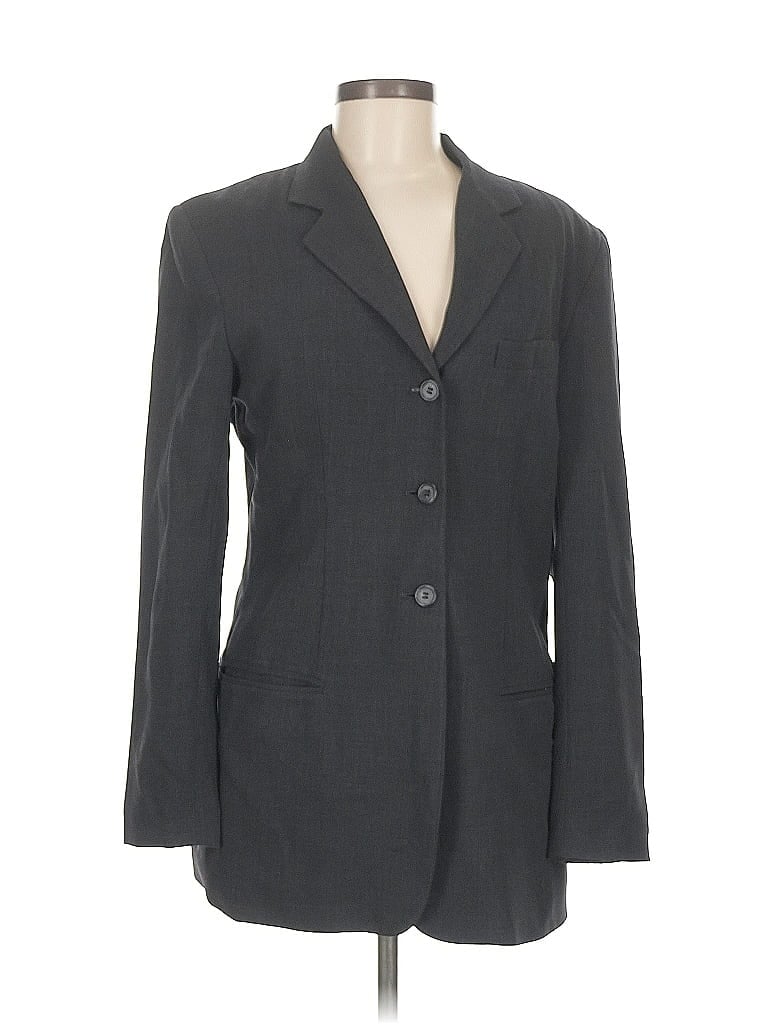 Pre-owned Donna Karan Wool Blazer Jacket In Gray