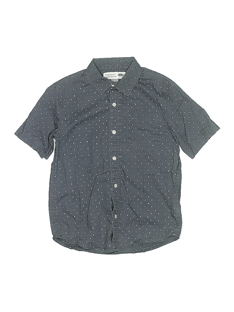 Pre-owned Old Navy Kids' Short Sleeve Button Down Shirt In Gray