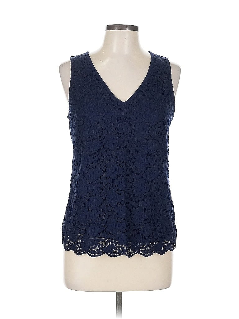 Pre-owned Ny & C Sleeveless Blouse In Blue