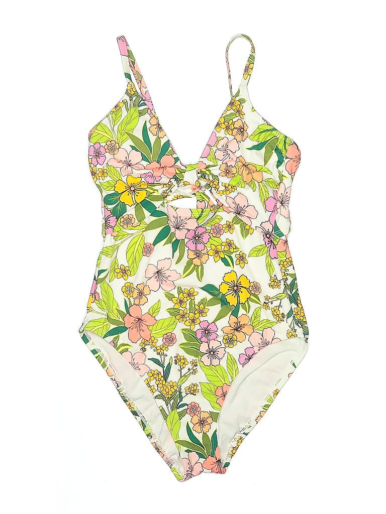 Pre-owned Time And Tru One Piece Swimsuit In Yellow