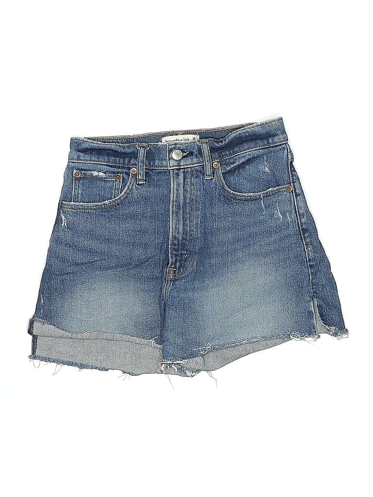 Pre-owned Abercrombie & Fitch Denim Shorts In Blue