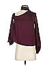 Intermix 100% Silk Burgundy 3/4 Sleeve Silk Top Size 0 - photo 1