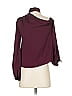 Intermix 100% Silk Burgundy 3/4 Sleeve Silk Top Size 0 - photo 2