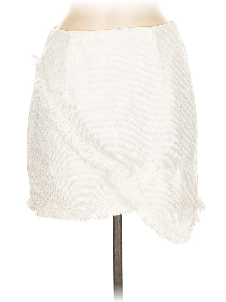 Pre-owned Superdown Formal Skirt In White