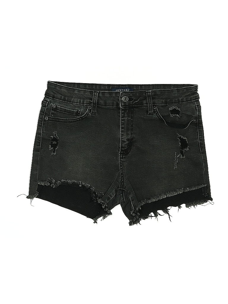 Pre-owned Just Usa Denim Shorts In Black