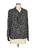 Carolina Belle 100% Polyester Polka Dots Black Long Sleeve Blouse Size M - photo 1