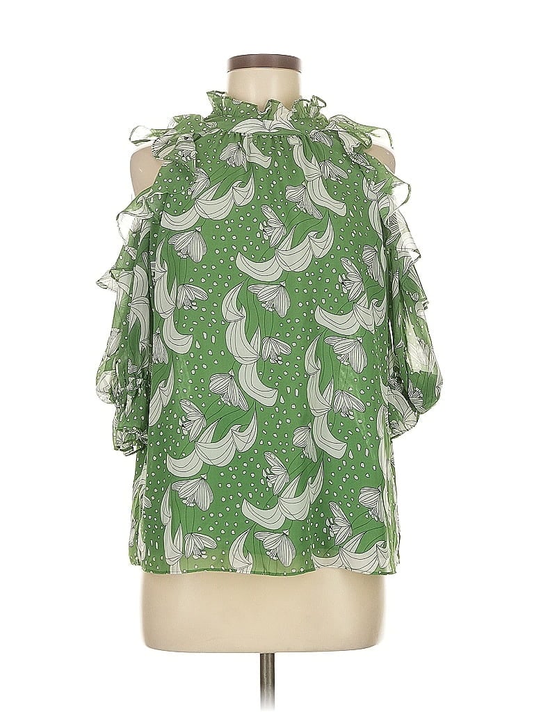 Pre-owned Max Studio 3/4 Sleeve Blouse In Green