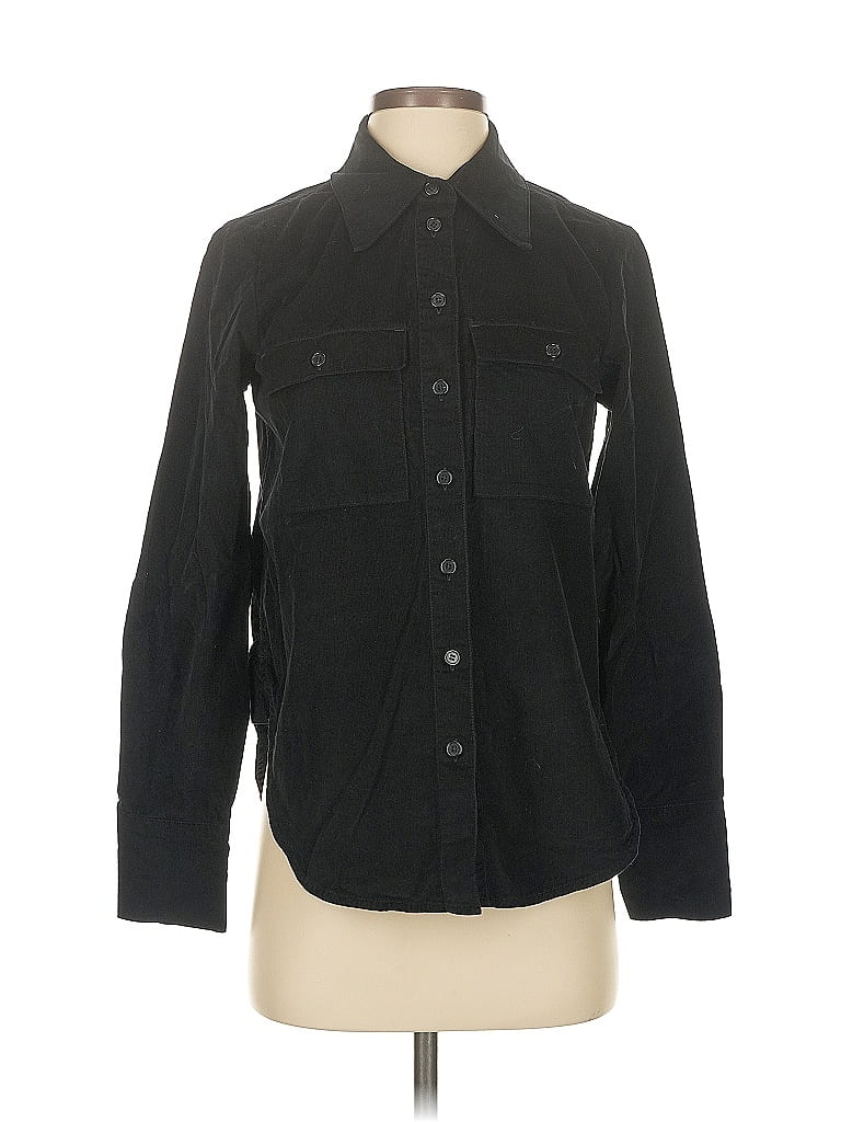 Pre-owned Banana Republic Long Sleeve Button Down Shirt In Black