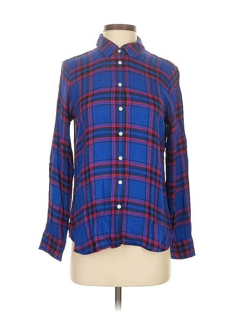 Pre-owned Banana Republic Long Sleeve Button Down Shirt In Blue