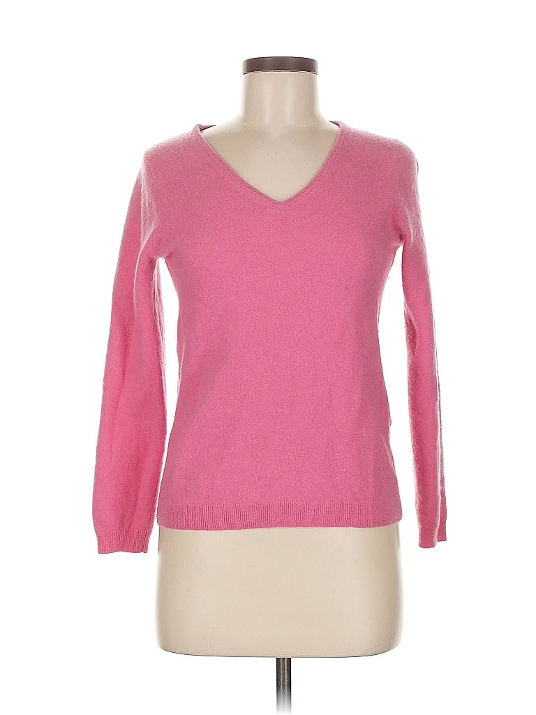 Pre-owned Uniqlo Cashmere Pullover Sweater In Pink