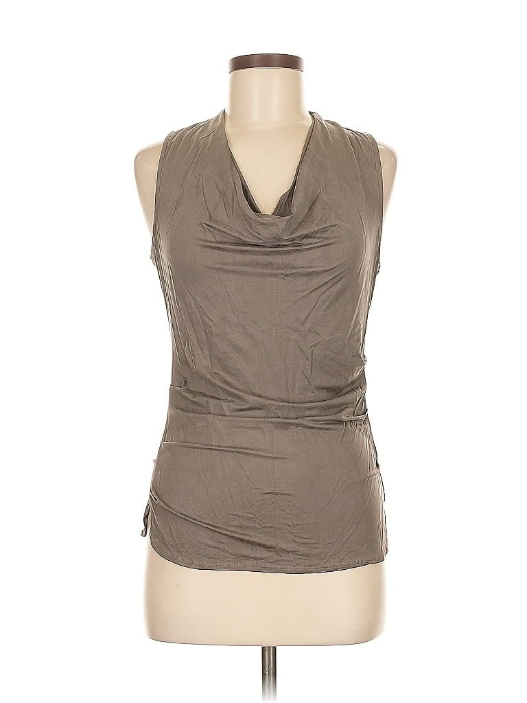 Pre-owned Nicole Miller Sleeveless Blouse In Gray