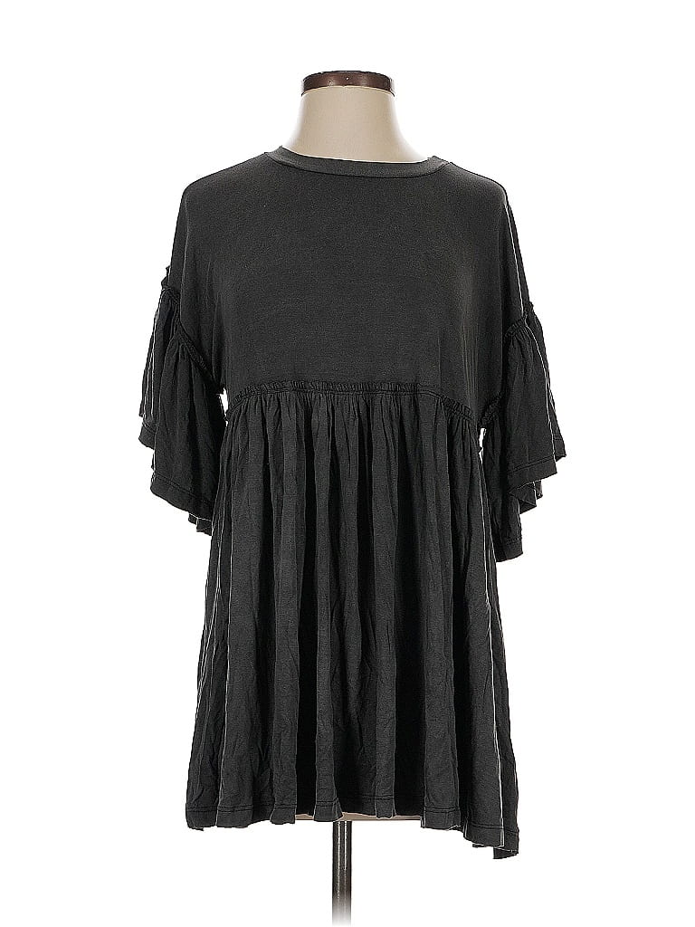Pre-owned Urban Outfitters Short Sleeve Blouse In Black