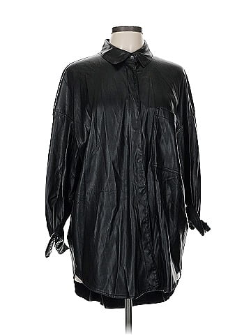 Zara Faux Leather Jacket (view 1)