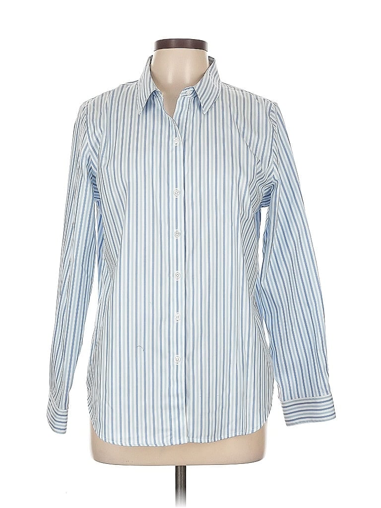 COLDWATER CREEK Pre-owned Long Sleeve Button Down Shirt In Blue