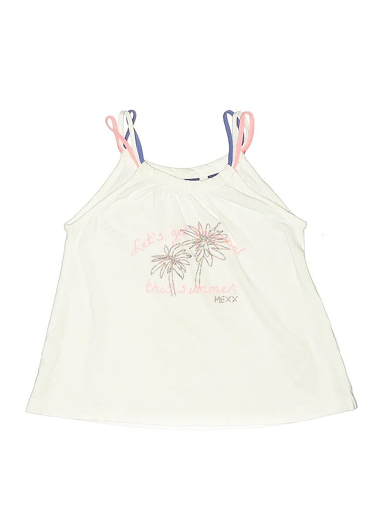 Click to view more detailed imagery on our partner's website Pre-owned Mexx Kids' Sleeveless Top Ivory Halter Neckline Tops In White