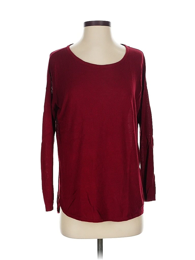 Pre-owned H&m Pullover Sweater In Burgundy
