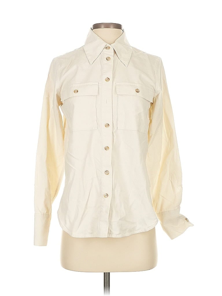 Pre-owned Banana Republic Long Sleeve Button Down Shirt In White