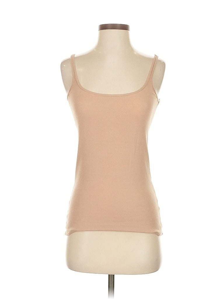 Pre-owned J.crew Factory Store Tank Top Tan Strapless Neckline Tops In Brown