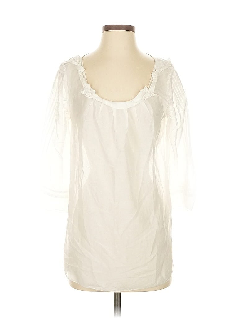 Pre-owned Elie Tahari 3/4 Sleeve Blouse In White