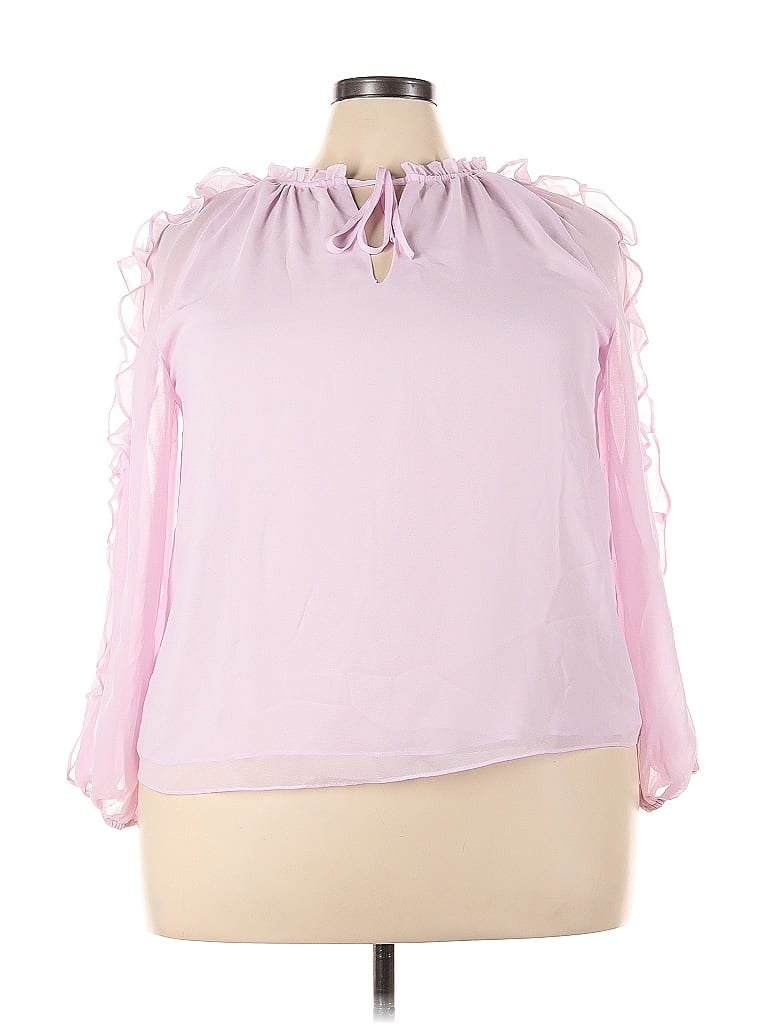 Pre-owned 1.state 3/4 Sleeve Blouse In Pink