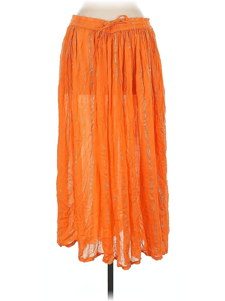 Pre-owned Unbranded Casual Skirt In Orange