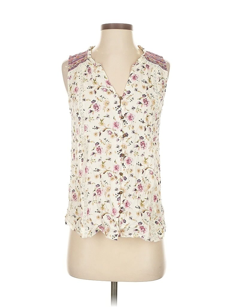 Pre-owned Mason & Belle Sleeveless Blouse In White