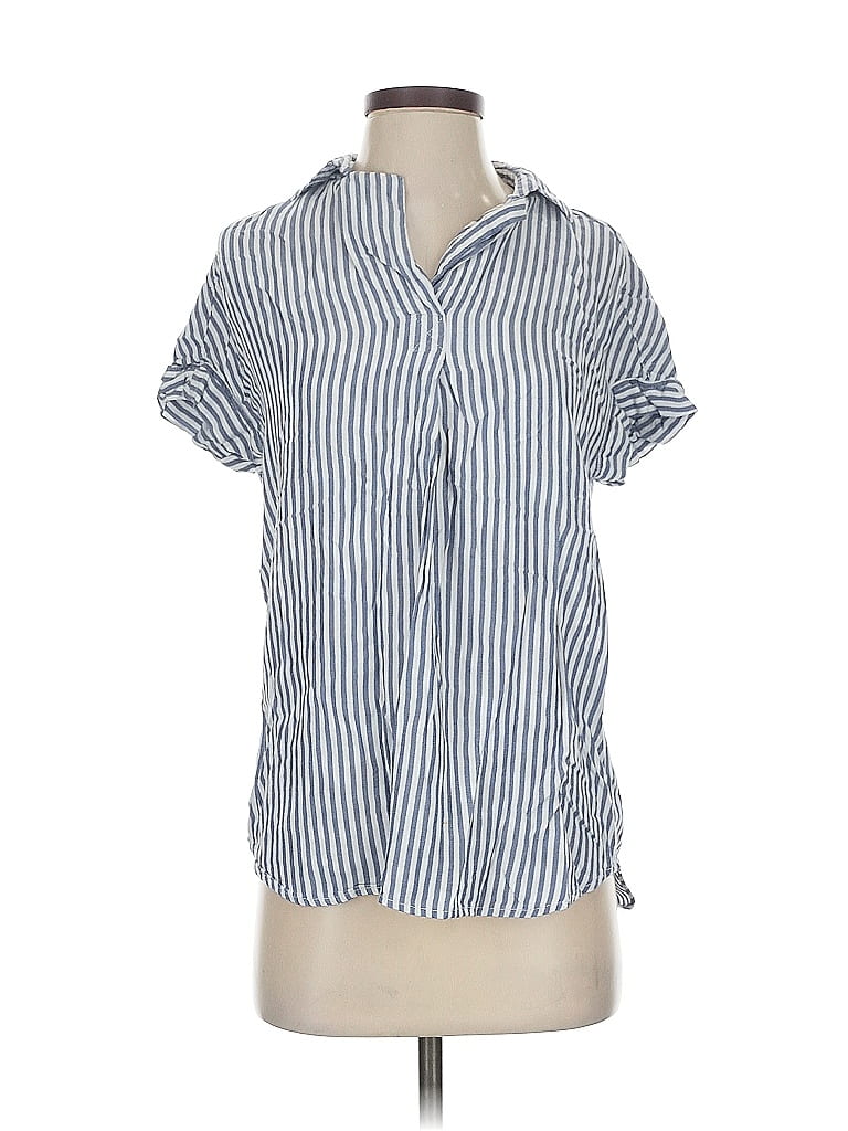 Pre-owned Beachlunchlounge Short Sleeve Blouse In Blue