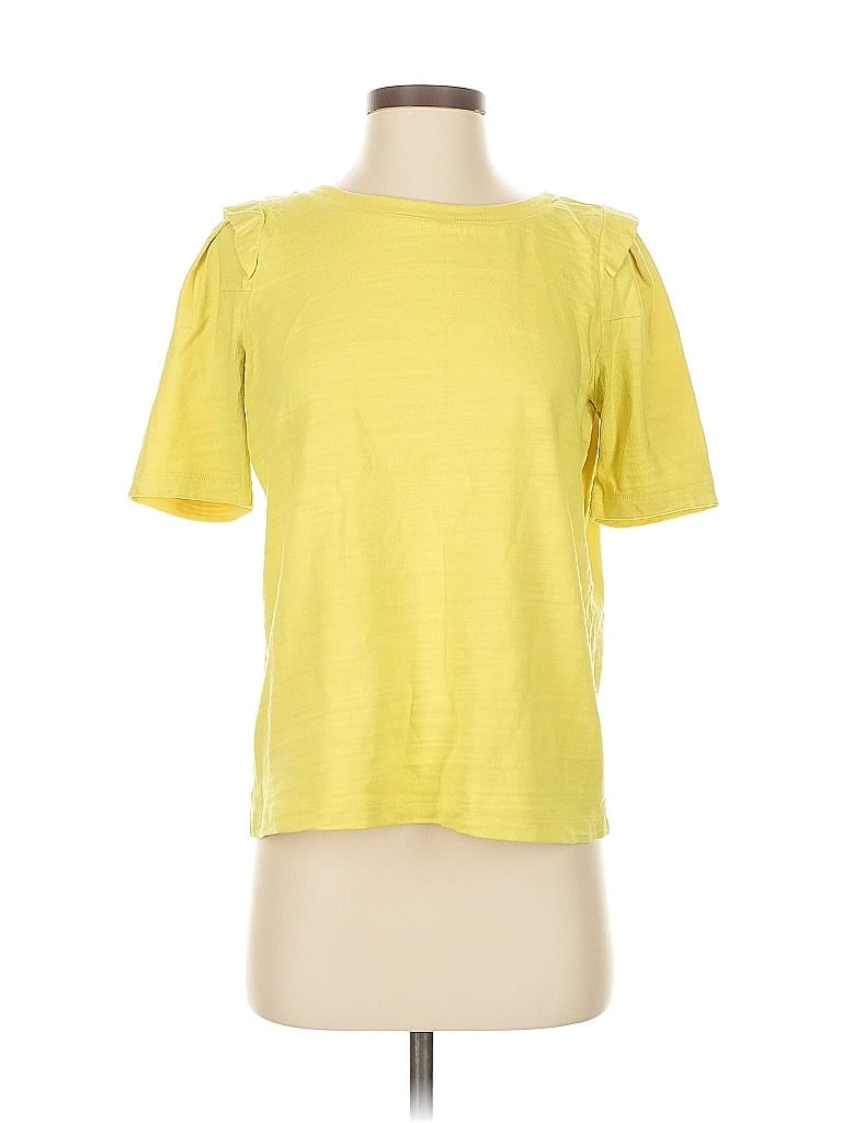Pre-owned Ann Taylor Loft Short Sleeve T-shirt In Yellow