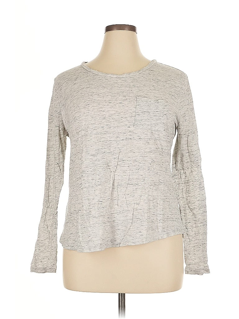 Pre-owned Old Navy Long Sleeve T-shirt In Gray