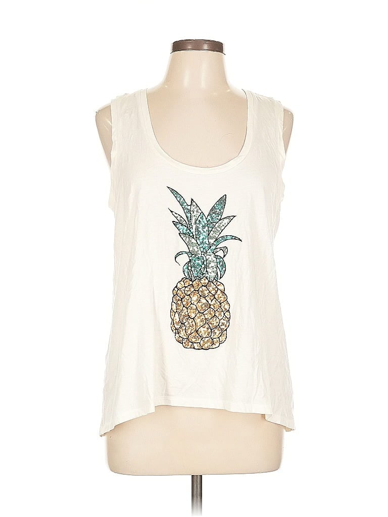 Pre-owned Express Outlet Sleeveless T-shirt In White