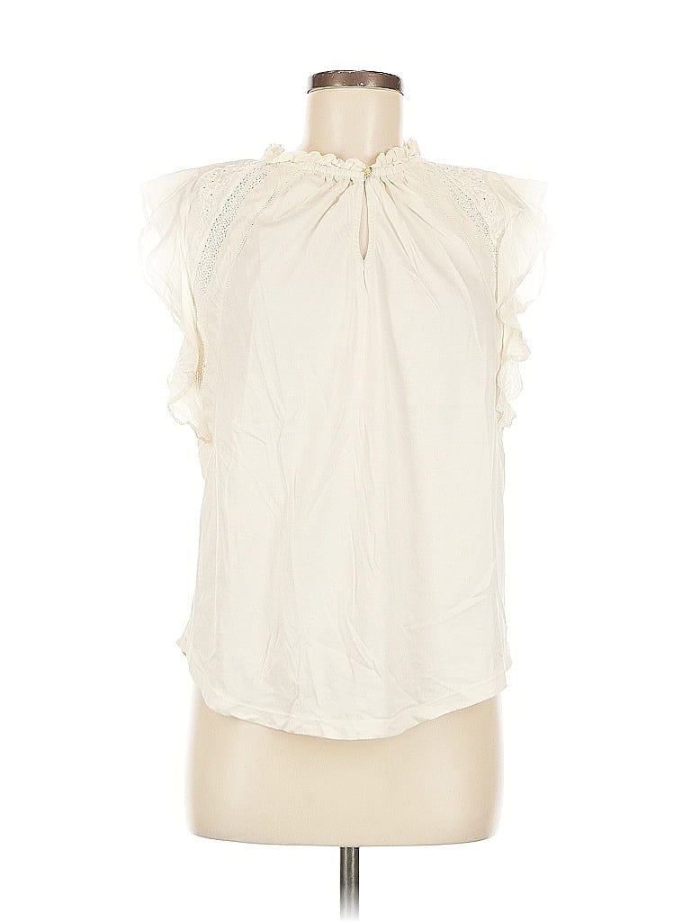 Pre-owned Polo Ralph Lauren Sleeveless Blouse In White