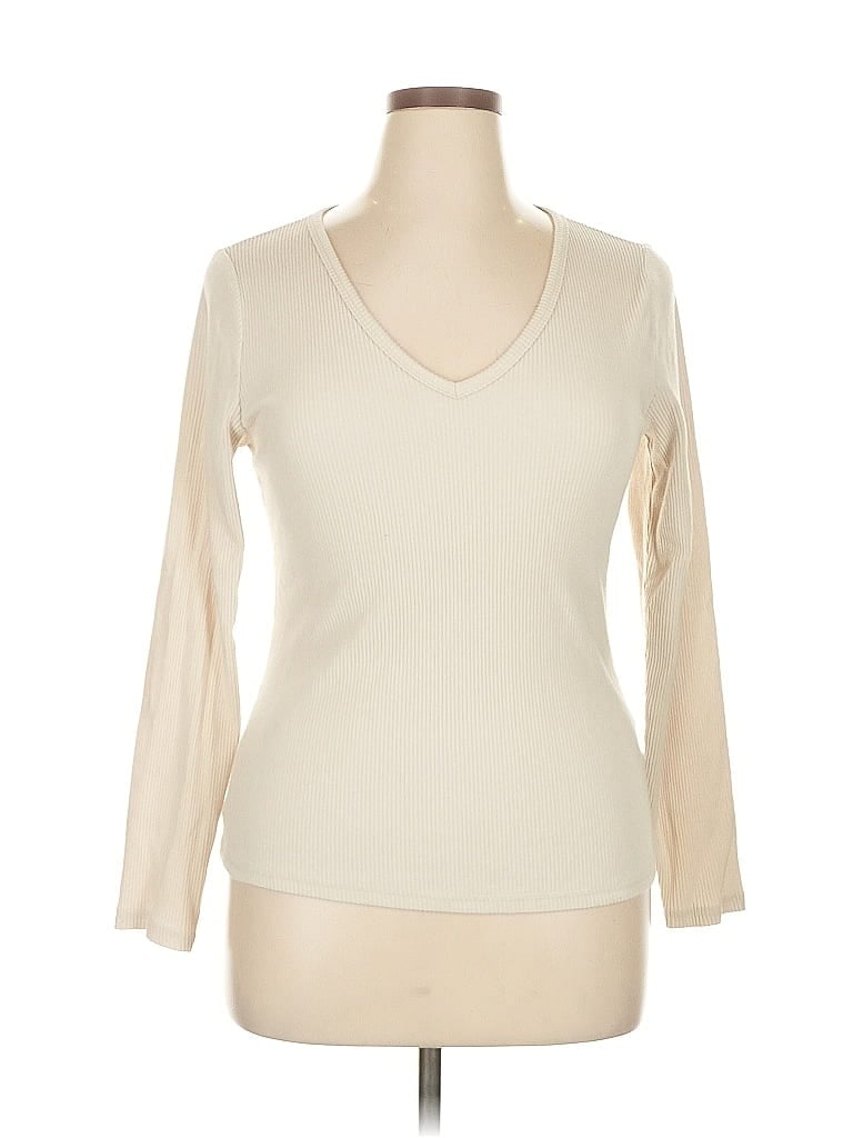 Pre-owned Old Navy 3/4 Sleeve T-shirt In White