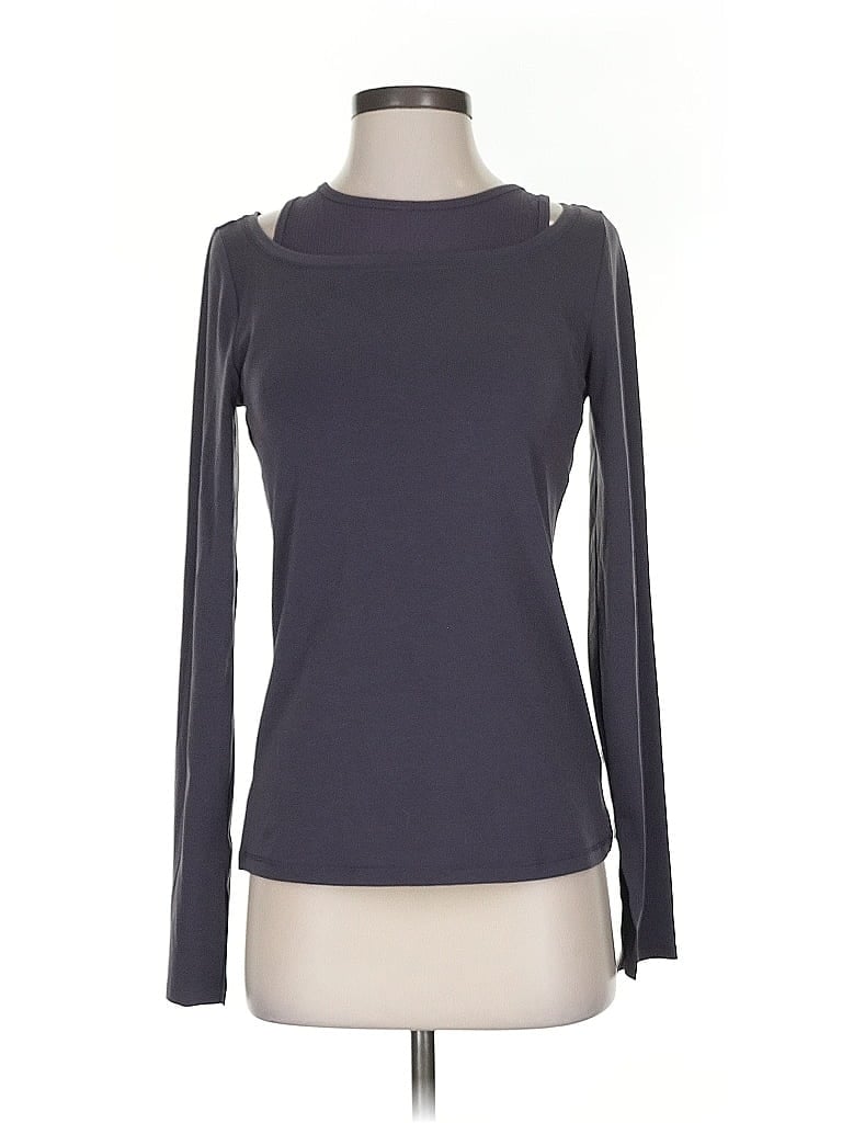 Pre-owned Athleta Long Sleeve T-shirt In Gray