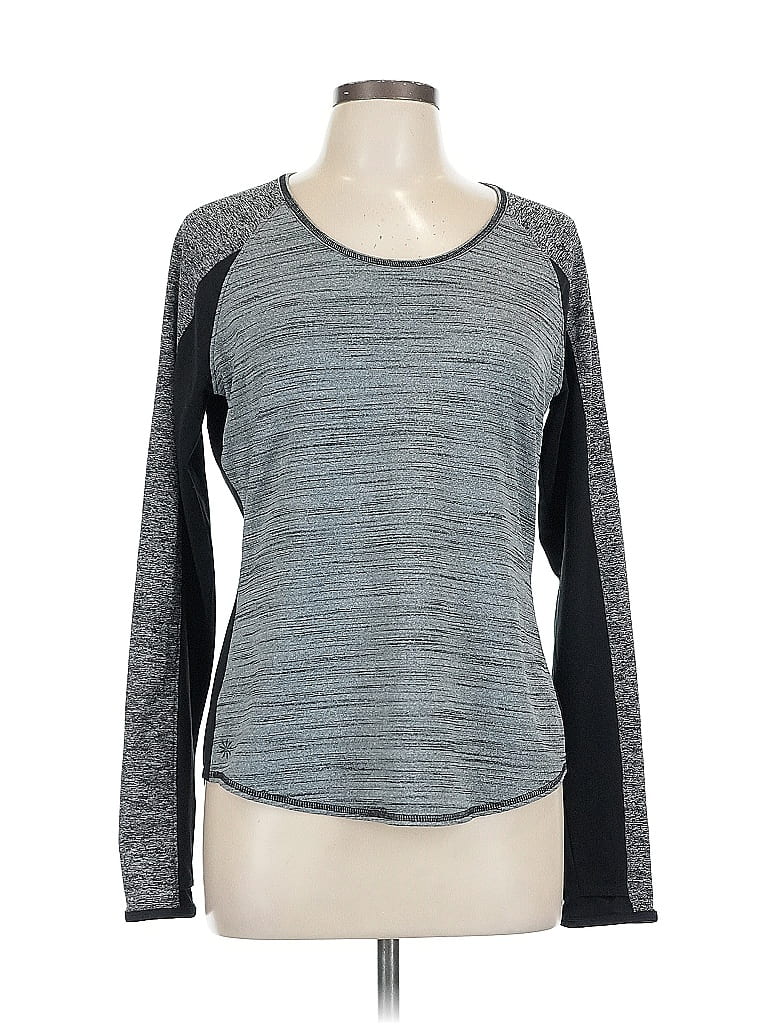 Pre-owned Athleta Long Sleeve T-shirt In Gray