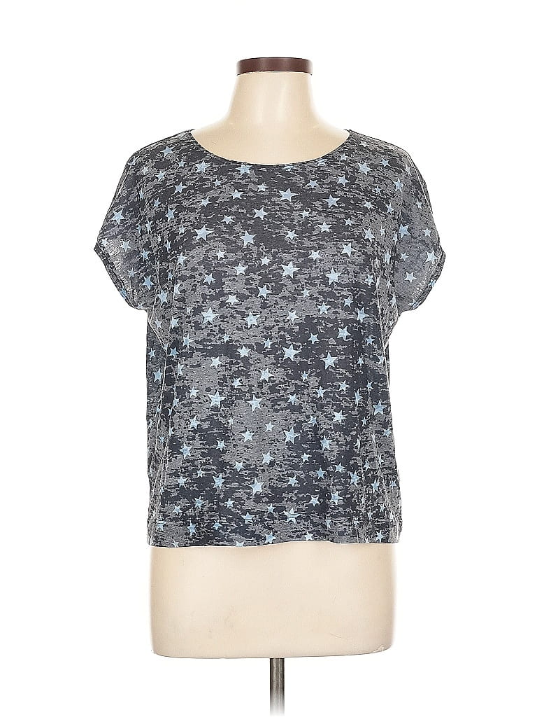 Pre-owned Coldwater Creek Short Sleeve T-shirt In Gray