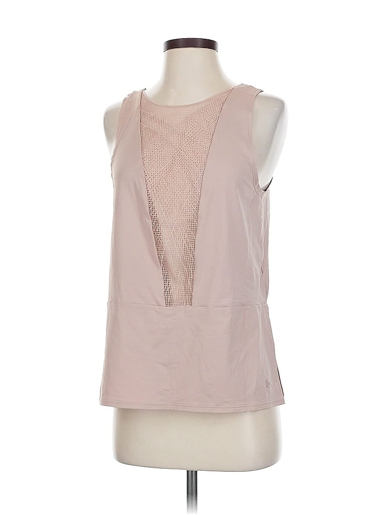 Pre-owned Under Armour Tank Top Pink Halter Neckline Tops