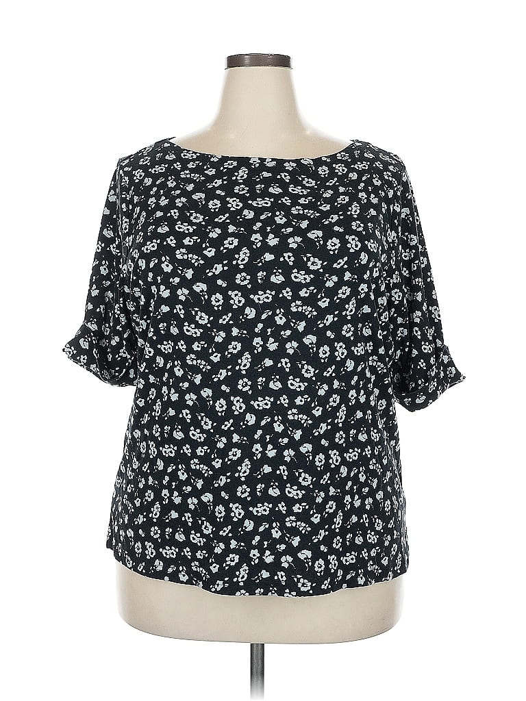 Pre-owned Polo Ralph Lauren Short Sleeve Blouse In Black