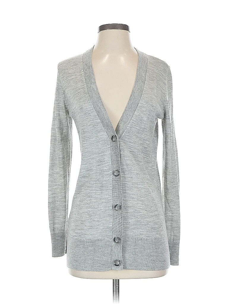Pre-owned Ann Taylor Loft Cardigan Sweater In Gray