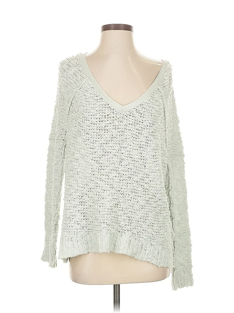 Pre-owned Free People Pullover Sweater In Green