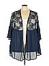 In'Voland 100% Polyester Blue Cardigan Size 24 waist - photo 1