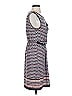 Max Studio Print Blue Casual Dress Size S - photo 4