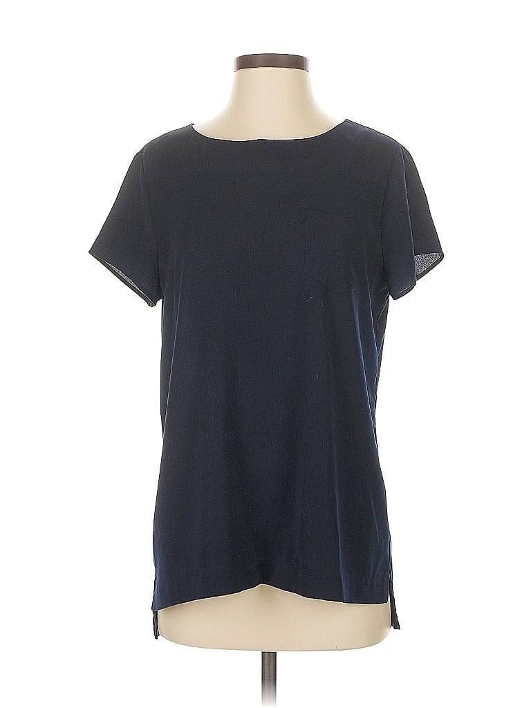 Pre-owned J.crew Factory Store Short Sleeve Top Blue Crew Neck Tops