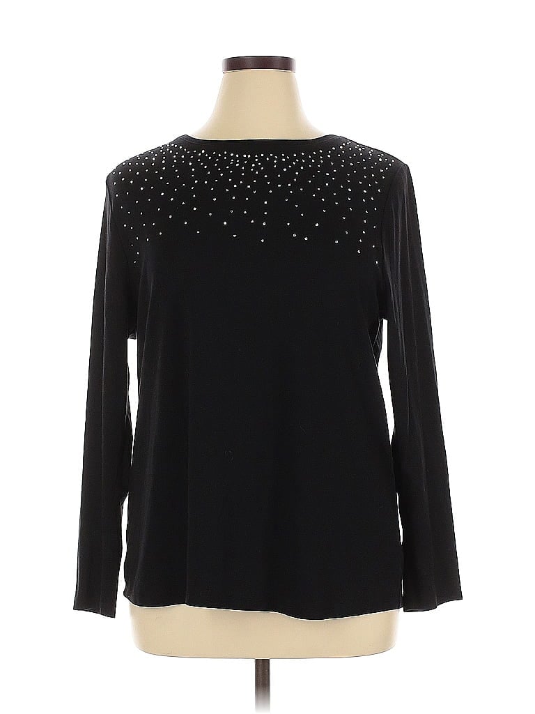Click to view more detailed imagery on our partner's website Pre-owned Lane Bryant Long Sleeve T-shirt In Black