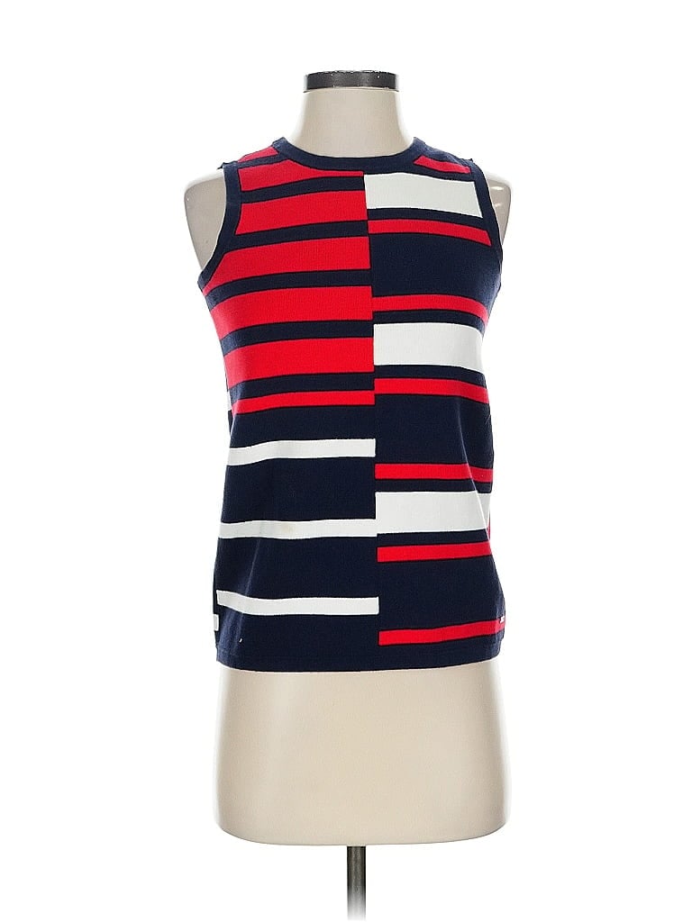 Pre-owned Tommy Hilfiger Sleeveless Top Blue Boatneck Tops