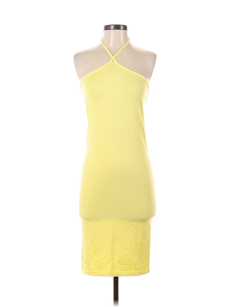 Pre-owned Prettylittlething Casual Dress In Yellow