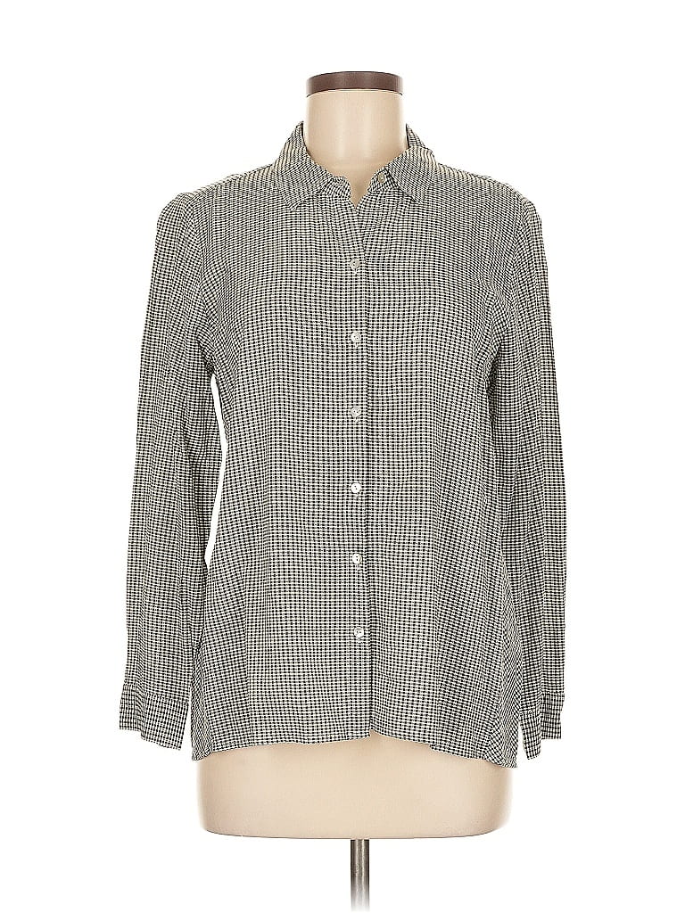 Click to view more detailed imagery on our partner's website Pre-owned Jjill Long Sleeve Button Down Shirt In Gray