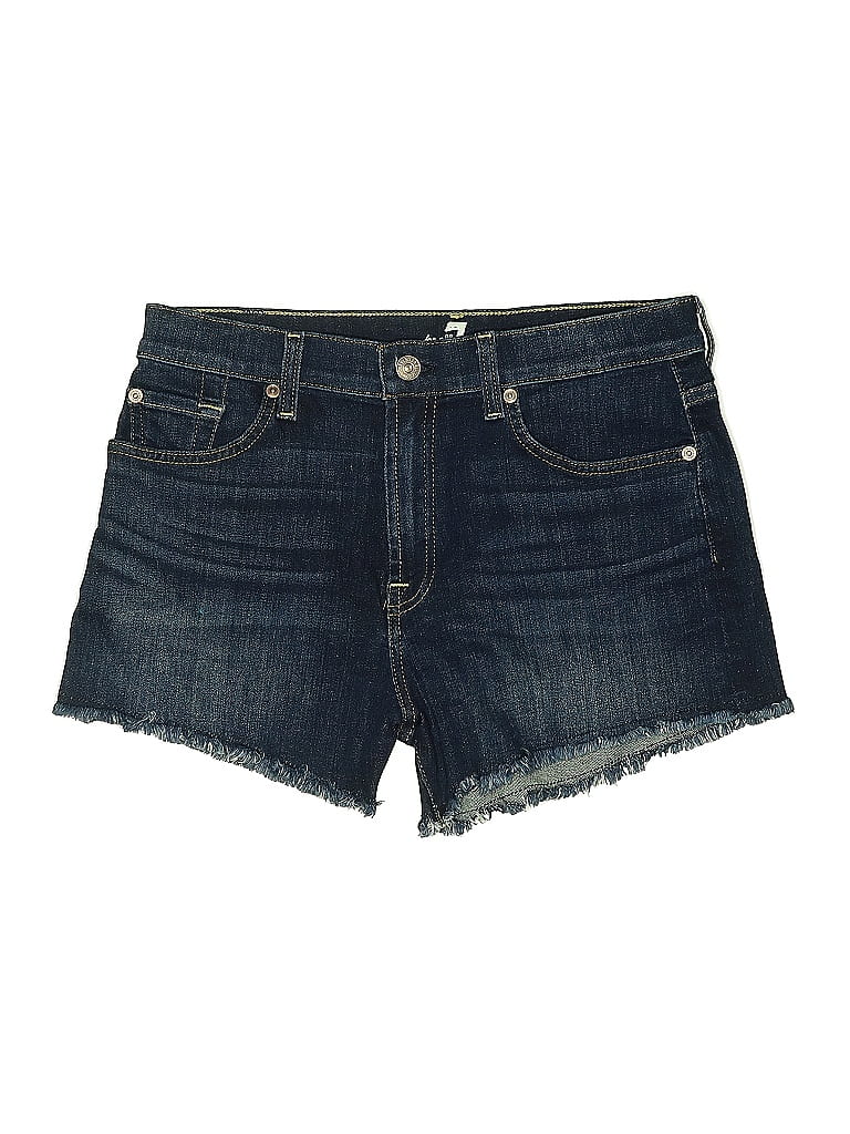 Pre-owned 7 For All Mankind Denim Shorts In Blue